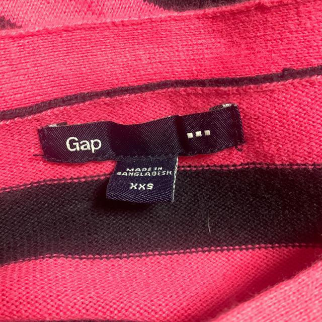 GAP ギャップ ボートネック ボーダー 長袖ニット 長袖セーター ピンク×ブラック XXS < ブランド  GAP ギャップ ボートネック ボーダー 長袖ニット 長袖セーター ピンク×ブラック XXS < ブランドの