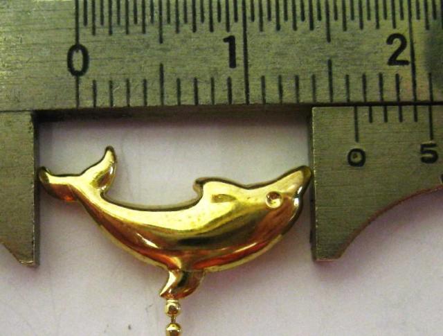 極美品 K18 18金 スタッド ピアス イルカ ぶら下がり 16mm < 女性アクセサリー/時計  極美品 K18 18金 スタッド ピアス イルカ ぶら下がり 16mm < 女性アクセサリー/時計の