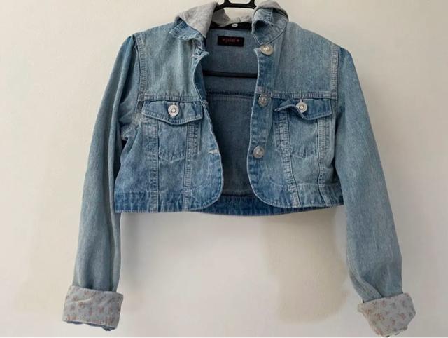 匿名配送 160サイズ デニムジャケット 2way   花柄 ショート丈 < キッズ/ベビー  匿名配送 160サイズ デニムジャケット 2way   花柄 ショート丈  < キッズ/ベビーの