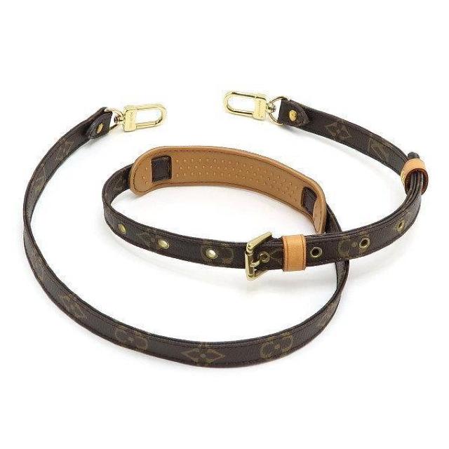 ◆ 本物 美品 ◆ LV ルイヴィトン 調整可能 モノグラム ショルダーストラップ 102 - 120cm 袋 箱 J52315 < ブランド  ◆ 本物 美品 ◆ LV ルイヴィトン 調整可能 モノグラム ショルダーストラップ 102 - 120cm 袋 箱 J52315 < ブランドの