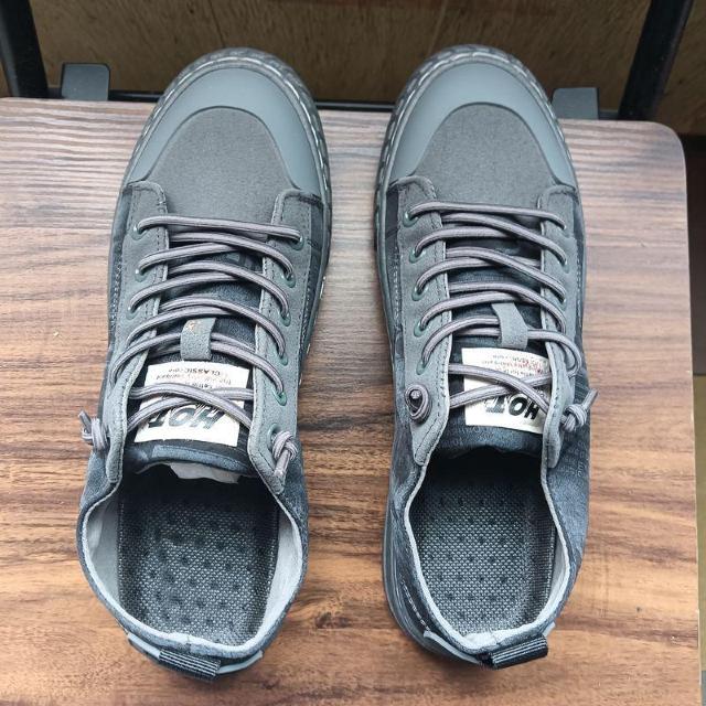 新品 25cm メンズ スニーカー シューズ グレー 靴 男女兼用 カジュアル < 女性ファッション  新品 25cm メンズ スニーカー シューズ グレー 靴 男女兼用 カジュアル < 女性ファッションの