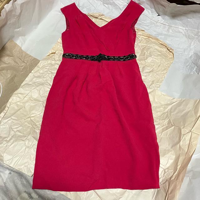 【Grace Class】 ノースリーブ / パーティードレス 赤 / 36 ワンピース < ブランド 【Grace Class】 ノースリーブ / パーティードレス 赤 / 36 ワンピース < ブランドの
