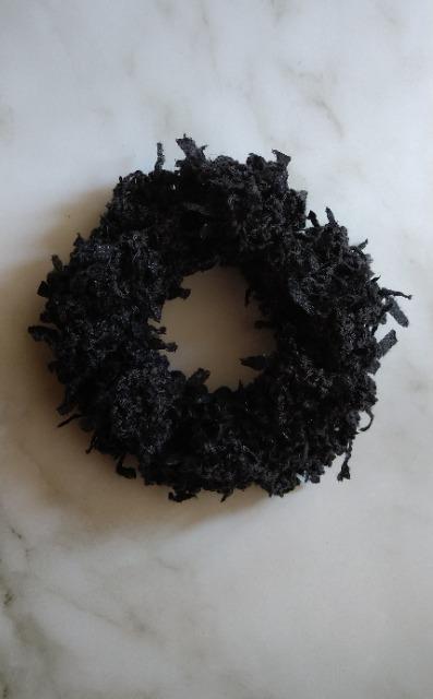 ハンドメイド ダブルフリルシュシュ ブラック < 女性ファッション ハンドメイド ダブルフリルシュシュ ブラック < 女性ファッションの