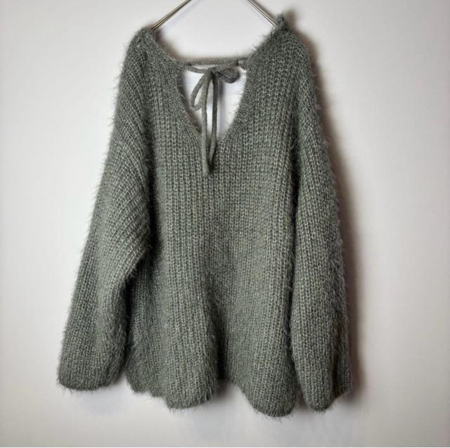 【新品】グレイル★ GAL シルバーラメニット ニット セーター FREE 大きめサイズ ゆるダボ < 女性ファッション  【新品】グレイル★ GAL シルバーラメニット ニット セーター FREE 大きめサイズ ゆるダボ < 女性ファッションの