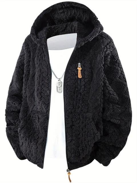 超お買い得2690円★メンズ ふわふわ ジャケット - フルジップ開閉フード付き冬用 USAサイズM(日本サイズXL相当)ブラウン < 男性ファッション 超お買い得2690円★メンズ ふわふわ ジャケット - フルジップ開閉フード付き冬用 USAサイズM(日本サイズXL相当)ブラウン < 男性ファッションの