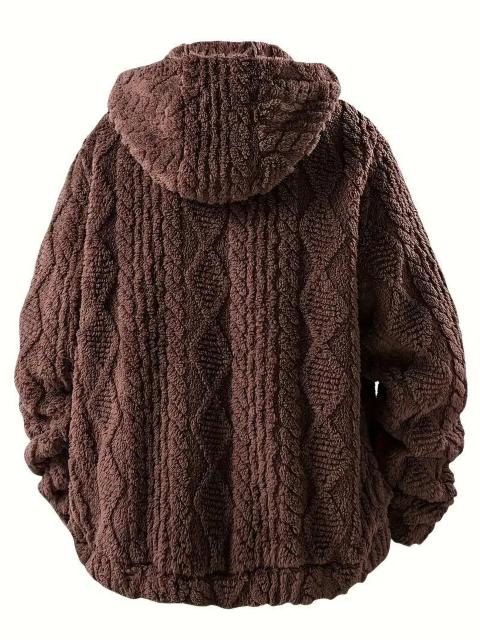 超お買い得2690円★メンズ ふわふわ ジャケット - フルジップ開閉フード付き冬用 USAサイズM(日本サイズXL相当)ブラウン < 男性ファッション 超お買い得2690円★メンズ ふわふわ ジャケット - フルジップ開閉フード付き冬用 USAサイズM(日本サイズXL相当)ブラウン < 男性ファッションの