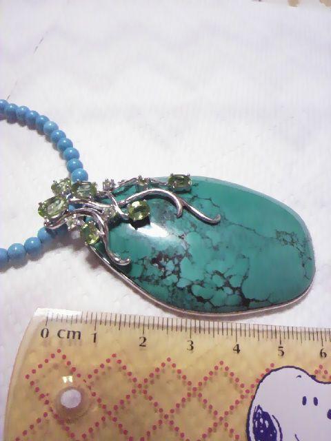 特大/ ターコイズ/ ペリドット /925/  豪華 ネックレス/新品未使用品 < 男性アクセサリー/時計  特大/ ターコイズ/ ペリドット /925/  豪華 ネックレス/新品未使用品 < 男性アクセサリー/時計の
