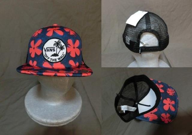 ★アメカジ【VANS】ヤシの木ワッペン付花柄デザイン メッシュCAP < 男性ファッション  ★アメカジ【VANS】ヤシの木ワッペン付花柄デザイン メッシュCAP < 男性ファッションの