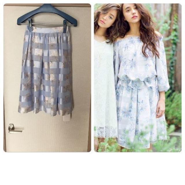 新品タグ付きマーキュリーデュオ Flowerシアーボーダースカート < ブランド 新品タグ付きマーキュリーデュオ Flowerシアーボーダースカート < ブランドの