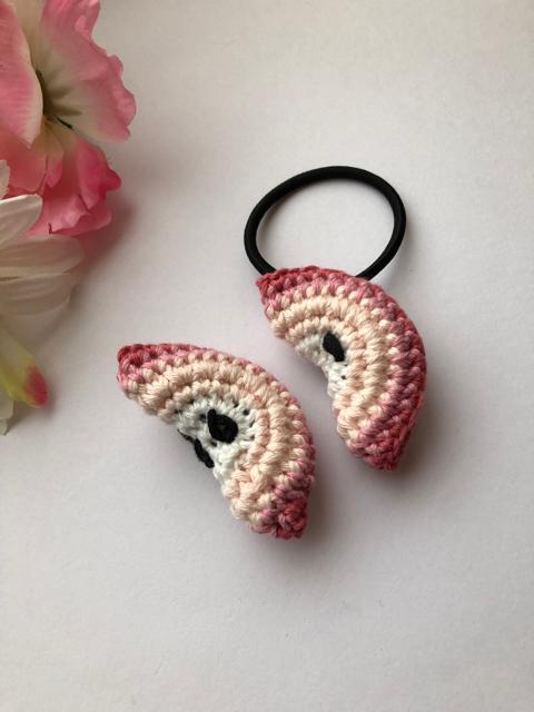 ハンドメイド  ヘアゴム ブローチ サクサクリンゴ♪ コットン < 女性ファッション  ハンドメイド  ヘアゴム ブローチ サクサクリンゴ♪ コットン < 女性ファッションの