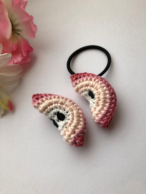 ハンドメイド  ヘアゴム ブローチ サクサクリンゴ♪ コットン < 女性ファッション  ハンドメイド  ヘアゴム ブローチ サクサクリンゴ♪ コットン < 女性ファッションの