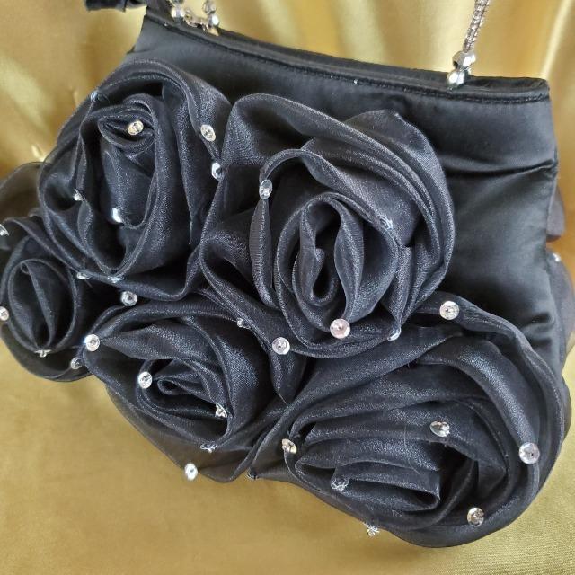 ★可愛い!素敵!薔薇&スパンコール&ビーズ!パーティーバック < 女性ファッション  ★可愛い!素敵!薔薇&スパンコール&ビーズ!パーティーバック < 女性ファッションの