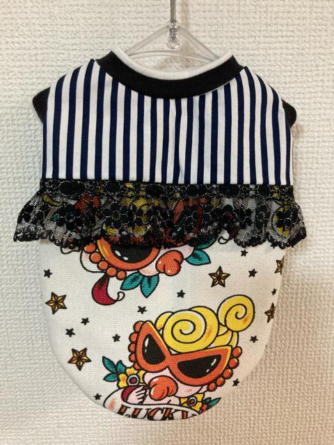 S★ハンドメイド ヒスミニ シャツ バラ柄 黒 フリル ストライプ 犬服★ < ペット/手芸/園芸  S★ハンドメイド ヒスミニ シャツ バラ柄 黒 フリル ストライプ 犬服★  < ペット/手芸/園芸の