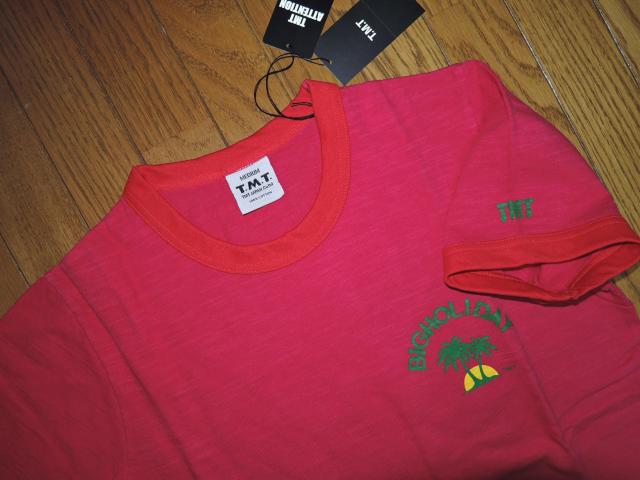 新品 TMT トリムTシャツ M 赤系 カットソー ヤシの木 ロゴ LOGO ティーエムティー < ブランド 新品 TMT トリムTシャツ M 赤系 カットソー ヤシの木 ロゴ LOGO ティーエムティー < ブランドの