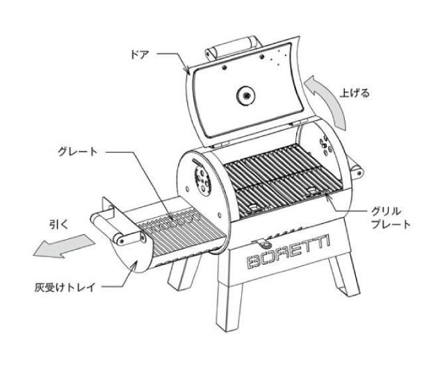 BORETTI バーベキューコンロ アウトドア BBQコンロ キャンプ 炭火 グリル コンロ 炭焼き 焼肉 コンロ < レジャー/スポーツ  BORETTI バーベキューコンロ アウトドア BBQコンロ キャンプ 炭火 グリル コンロ 炭焼き 焼肉 コンロ < レジャー/スポーツの