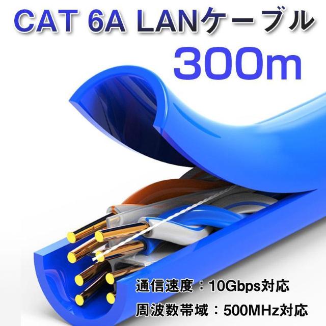 LANP[u 300m 1 CAT 6A 10Gbps 500MHz Ή ʐM [^[ p\R v^[   PC{/Ӌ@ 