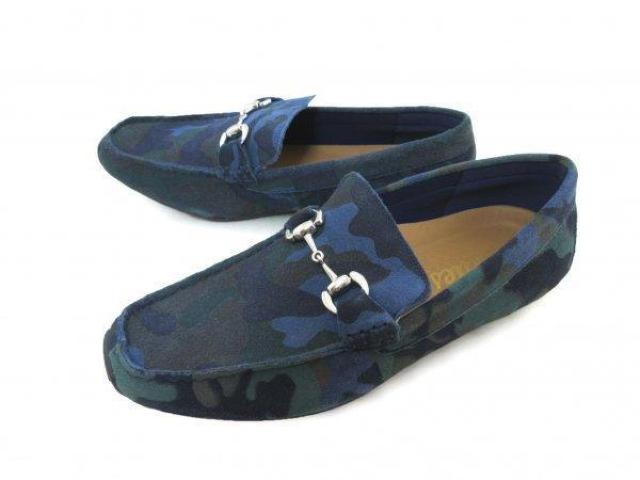 1円~C907新品Dedes本革ビット/ドライビングスリッポン25.5a迷彩柄BLUE♂ < 男性ファッション 1円~C907新品Dedes本革ビット/ドライビングスリッポン25.5a迷彩柄BLUE♂ < 男性ファッションの