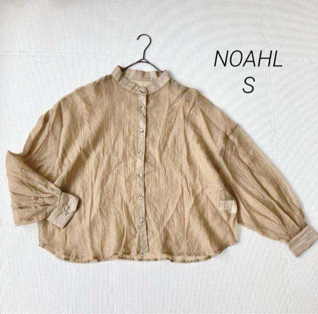 美品?NOAHL シアーブラウス 透け感 ライトブラウン ゆったり < 女性ファッション  美品?NOAHL シアーブラウス 透け感 ライトブラウン ゆったり  < 女性ファッションの