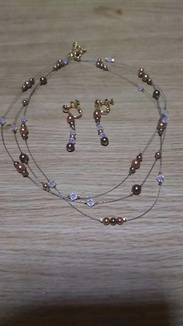 パールネックレス茶系 < 女性アクセサリー/時計 パールネックレス茶系 < 女性アクセサリー/時計の