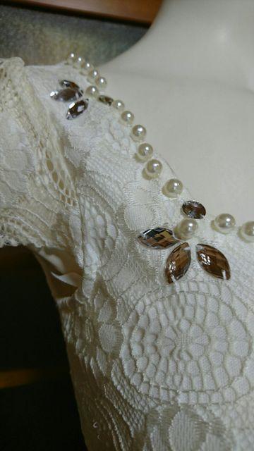 Jewels  白レース セパレート ミニドレス < 女性ファッション  Jewels  白レース セパレート ミニドレス < 女性ファッションの