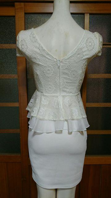 Jewels  白レース セパレート ミニドレス < 女性ファッション  Jewels  白レース セパレート ミニドレス < 女性ファッションの