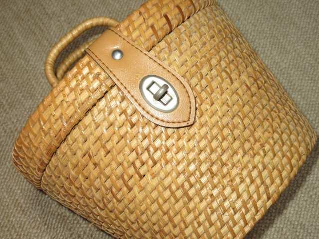 木材製カゴバッグ*取っ手付バスケット*上質 < 女性ファッション  木材製カゴバッグ*取っ手付バスケット*上質  < 女性ファッションの