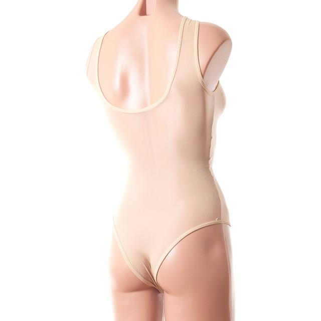 超極薄&光沢 5デニール シルキーレオタード ベージュ < 女性ファッション  超極薄&光沢 5デニール シルキーレオタード ベージュ < 女性ファッションの