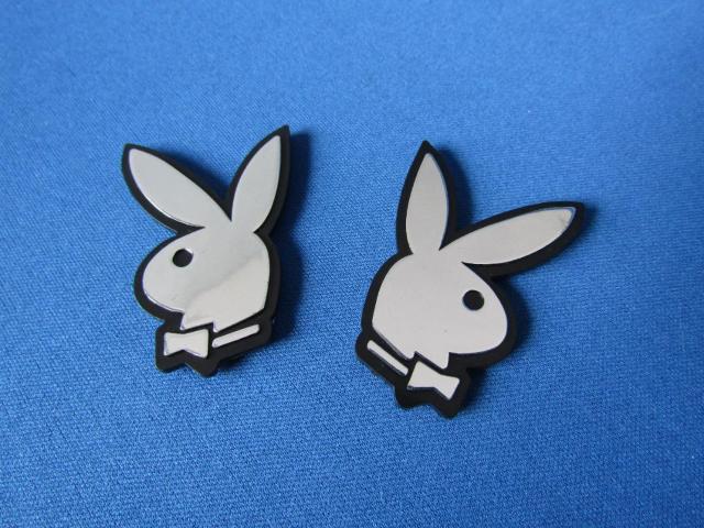 ●PLAY BOY プレイボーイ 左右SET 凹凸仕様 CH/BLACK ABS製クロームエンブレム < 自動車/バイク ●PLAY BOY プレイボーイ 左右SET 凹凸仕様 CH/BLACK ABS製クロームエンブレム < 自動車/バイク