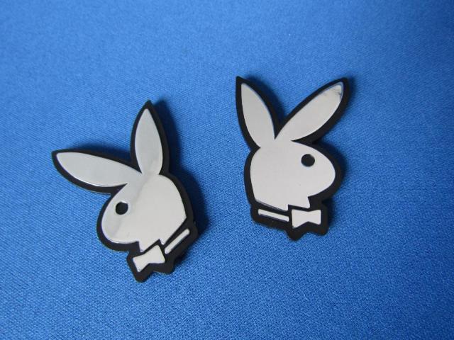 ●PLAY BOY プレイボーイ 左右SET 凹凸仕様 CH/BLACK ABS製クロームエンブレム < 自動車/バイク ●PLAY BOY プレイボーイ 左右SET 凹凸仕様 CH/BLACK ABS製クロームエンブレム < 自動車/バイク