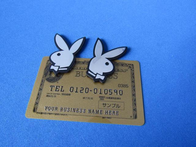 ●PLAY BOY プレイボーイ 左右SET 凹凸仕様 CH/BLACK ABS製クロームエンブレム < 自動車/バイク ●PLAY BOY プレイボーイ 左右SET 凹凸仕様 CH/BLACK ABS製クロームエンブレム < 自動車/バイク