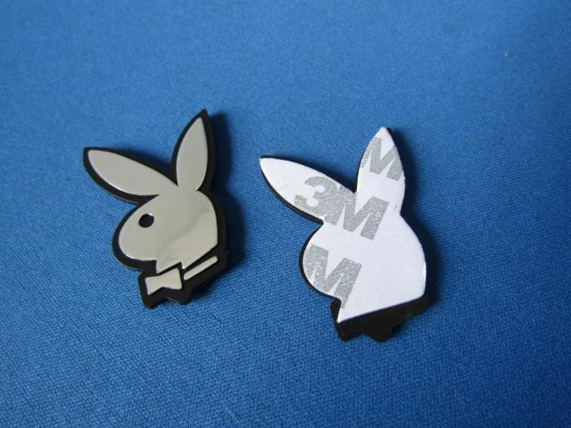 ●PLAY BOY プレイボーイ 左右SET 凹凸仕様 CH/BLACK ABS製クロームエンブレム < 自動車/バイク ●PLAY BOY プレイボーイ 左右SET 凹凸仕様 CH/BLACK ABS製クロームエンブレム < 自動車/バイク