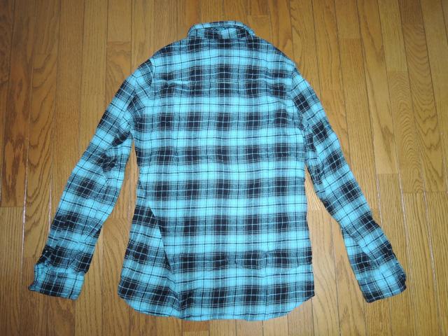 MARBLES マーブルズ チェックシャツ S 青黒系 特殊加工 長袖シャツ TMT < ブランド  MARBLES マーブルズ チェックシャツ S 青黒系 特殊加工 長袖シャツ TMT < ブランドの