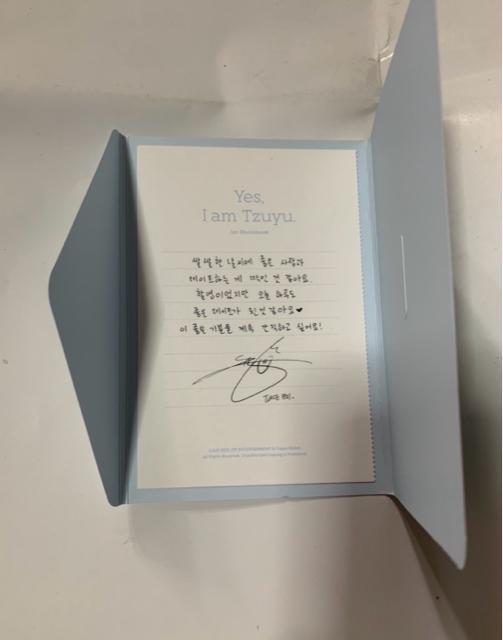 TWICE �c�E�B�@�������b�Z�[�W�J�[�h�@Yes I am �@  �� �^�����g�O�b�Y�� 