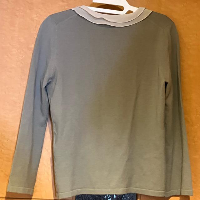 セブンアイディーコンセプト フリルカラー カーディガン ライトグレー 38 < 女性ファッション  セブンアイディーコンセプト フリルカラー カーディガン ライトグレー 38 < 女性ファッションの