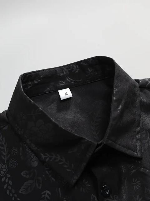 超お買い得1190円★メンズサマーフローラルプリント半袖シャツ ブラックにホワイトフローラル USAサイズS(日本サイズL相当) < 男性ファッション  超お買い得1190円★メンズサマーフローラルプリント半袖シャツ ブラックにホワイトフローラル USAサイズS(日本サイズL相当) < 男性ファッションの