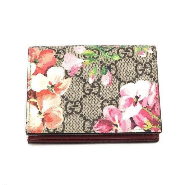 ◆ 本物 新品同様 ◆ GUCCI グッチ GGブルームス 2つ折り財布 コンパクト 小銭入れなし GG 人気 410088 < ブランド  ◆ 本物 新品同様 ◆ GUCCI グッチ GGブルームス 2つ折り財布 コンパクト 小銭入れなし GG 人気 410088 < ブランドの