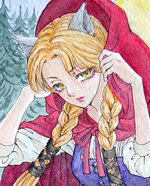 自作イラスト☆オリジナル☆赤ずきん☆ < アニメ/コミック/キャラクター  自作イラスト☆オリジナル☆赤ずきん☆  < アニメ/コミック/キャラクターの
