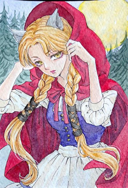 自作イラスト☆オリジナル☆赤ずきん☆ < アニメ/コミック/キャラクター  自作イラスト☆オリジナル☆赤ずきん☆ < アニメ/コミック/キャラクターの