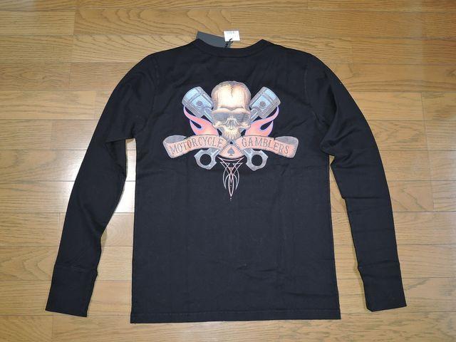 新品BACKBONEバックボーンカットソーM黒スカルV字ロンT < ブランド  新品BACKBONEバックボーンカットソーM黒スカルV字ロンT  < ブランドの
