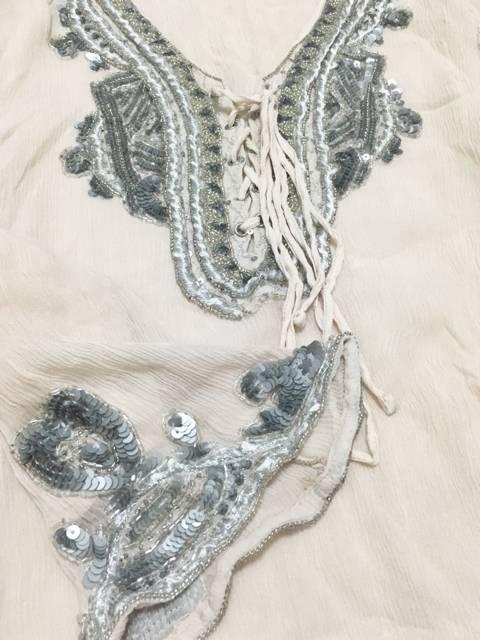 snidelピンクベージュシルバー刺繍レースアップリボンシースルー < ブランド snidelピンクベージュシルバー刺繍レースアップリボンシースルー < ブランドの