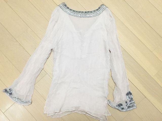 snidelピンクベージュシルバー刺繍レースアップリボンシースルー < ブランド snidelピンクベージュシルバー刺繍レースアップリボンシースルー < ブランドの