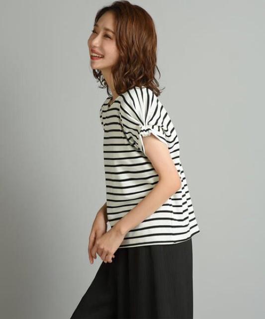 定価7,590円●袖タックプルオーバー ボーダー柄【新品】ケティシェリー < 女性ファッション  定価7,590円●袖タックプルオーバー ボーダー柄【新品】ケティシェリー < 女性ファッションの