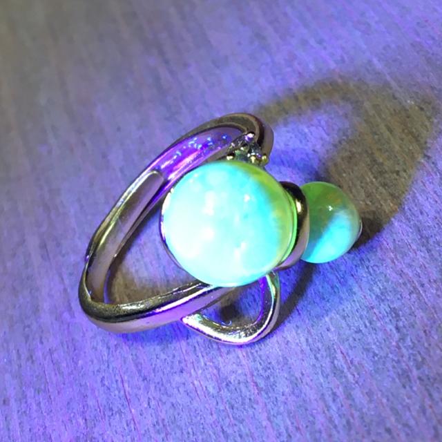 《No.R085》天然琥珀 ブルーアンバー フリーサイズring < 女性アクセサリー/時計  《No.R085》天然琥珀 ブルーアンバー フリーサイズring  < 女性アクセサリー/時計の