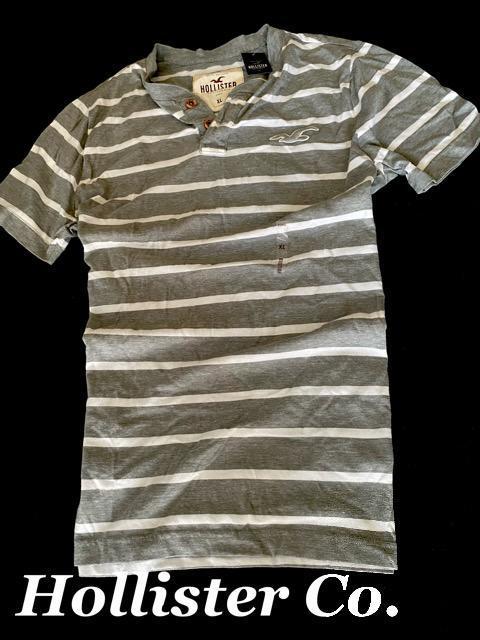 【Hollister Co.】ホリスター Vintage Washed ヘンリーネックTシャツ XL/H.Gray×White < ブランド  【Hollister Co.】ホリスター Vintage Washed ヘンリーネックTシャツ XL/H.Gray×White  < ブランドの