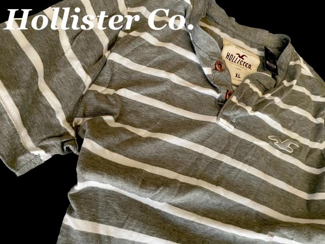 【Hollister Co.】ホリスター Vintage Washed ヘンリーネックTシャツ XL/H.Gray×White < ブランド  【Hollister Co.】ホリスター Vintage Washed ヘンリーネックTシャツ XL/H.Gray×White < ブランドの