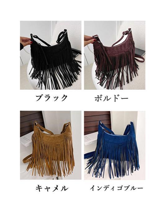 送料無料 新品 フリンジショルダーバッグスエード調バッグ < 女性ファッション  送料無料 新品 フリンジショルダーバッグスエード調バッグ < 女性ファッションの