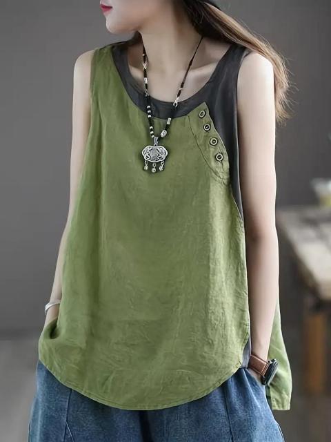 超お買い得1390円★ ボタンデタイル、夏用のルーズフィット、通気性とスタイリッシュ、レディースタンクトップ 日本サイズM 赤 < 女性ファッション  超お買い得1390円★ ボタンデタイル、夏用のルーズフィット、通気性とスタイリッシュ、レディースタンクトップ 日本サイズM 赤 < 女性ファッションの