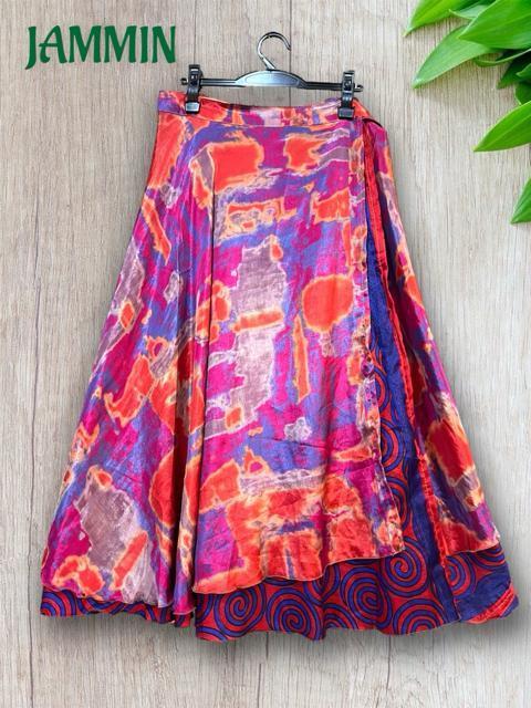 アジアン柄巻きスカート カラフル ヒッピー 巻きスカート ロングスカート アジアン < 女性ファッション アジアン柄巻きスカート カラフル ヒッピー 巻きスカート ロングスカート アジアン < 女性ファッションの