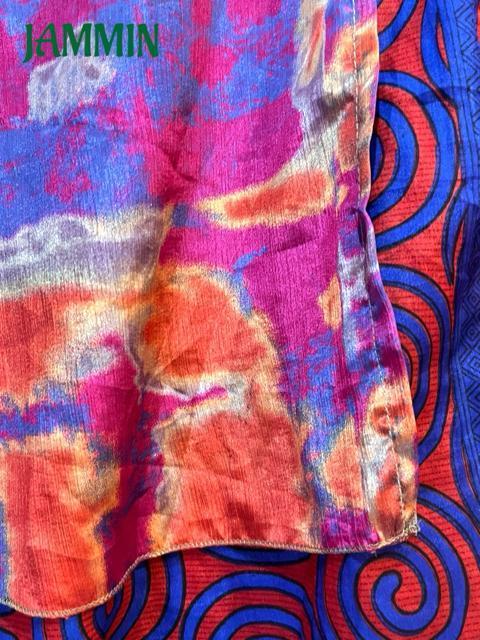 アジアン柄巻きスカート カラフル ヒッピー 巻きスカート ロングスカート アジアン < 女性ファッション アジアン柄巻きスカート カラフル ヒッピー 巻きスカート ロングスカート アジアン < 女性ファッションの