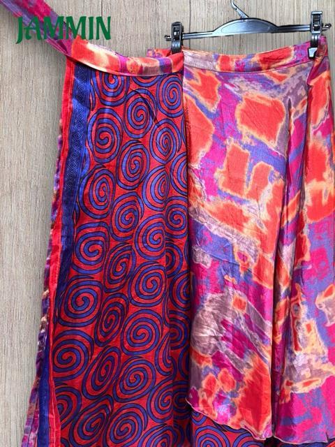 アジアン柄巻きスカート カラフル ヒッピー 巻きスカート ロングスカート アジアン < 女性ファッション アジアン柄巻きスカート カラフル ヒッピー 巻きスカート ロングスカート アジアン < 女性ファッションの